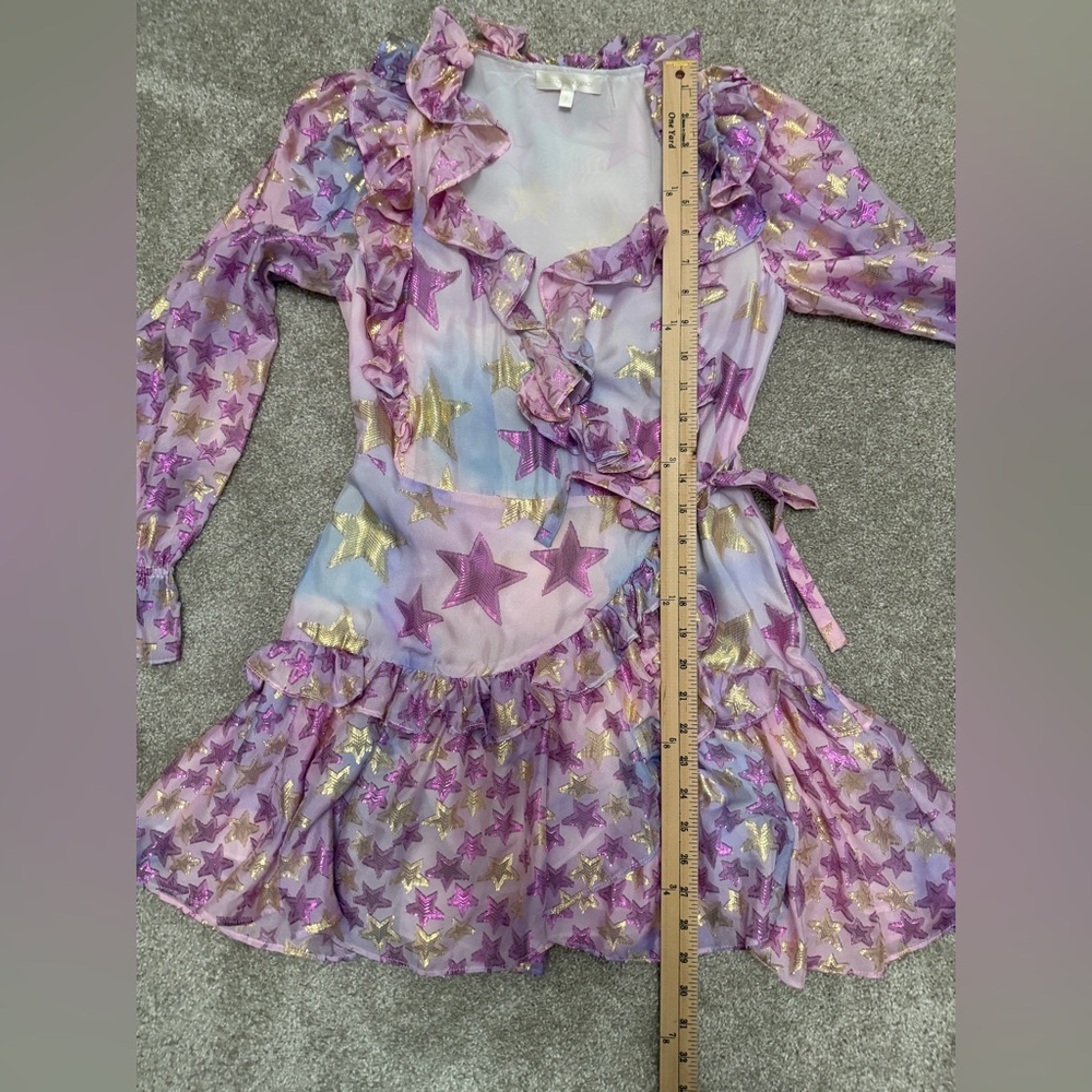 🎀 LoveShackFancy - Findlay Wrap Dress w Stars - size 2 - Pristine Condition 🎀 - Picture 11 of 13